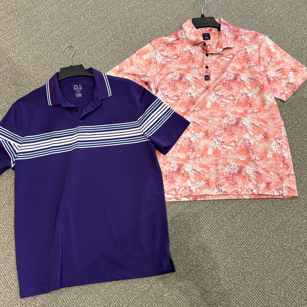 Jos. A. Bank Purple and Pink Men's Polo Shirts